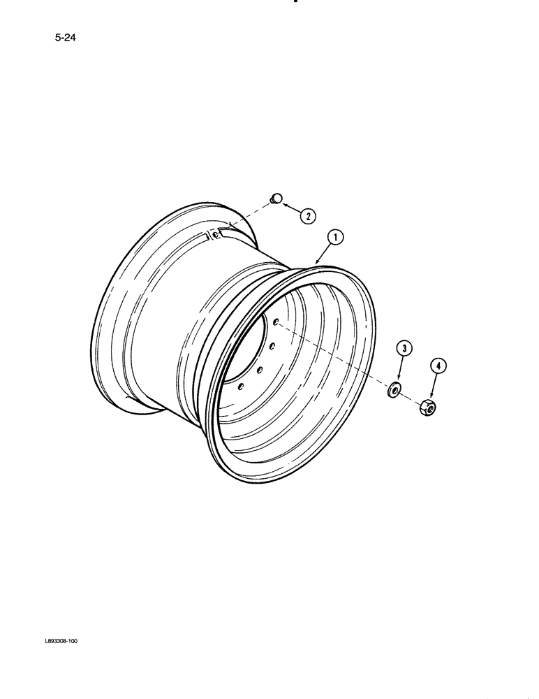 Схема запчастей Case IH 1670 - (5-24) - WHEELS, STEERING (04) - STEERING