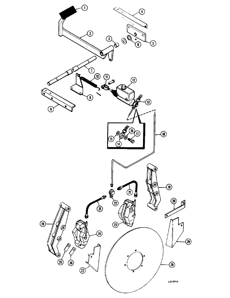 Схема запчастей Case IH 1470 - (116) - HYDRAULIC DISC BRAKE (07) - BRAKES