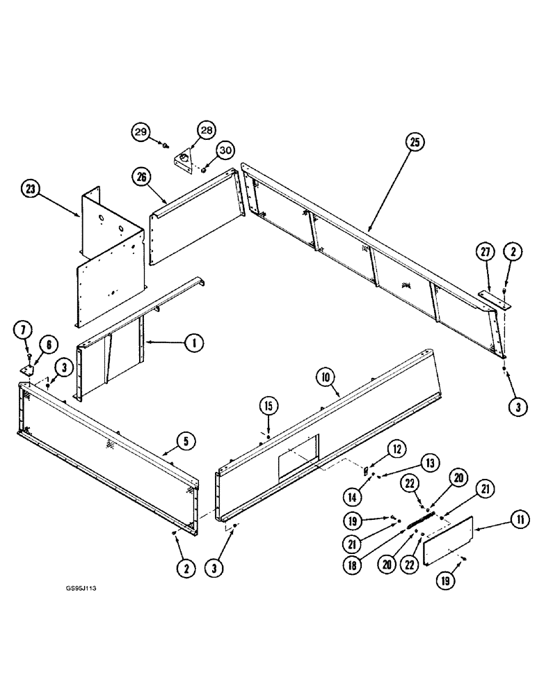 Схема запчастей Case IH 1682 - (9-172) - GRAIN TANK EXTENSIONS (09) - CHASSIS ATTACHMENTS