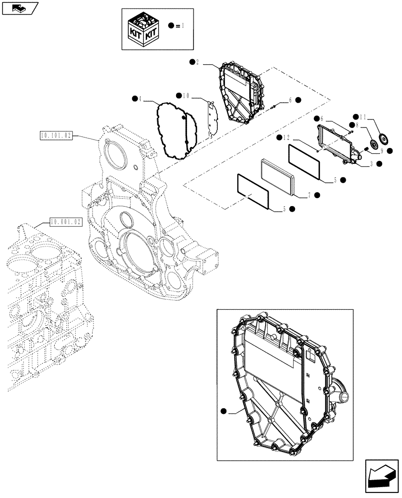 Схема запчастей Case IH F3BFE613C A006 - (10.101.03) - ENGINE BREATHERS (504136621) (10) - ENGINE