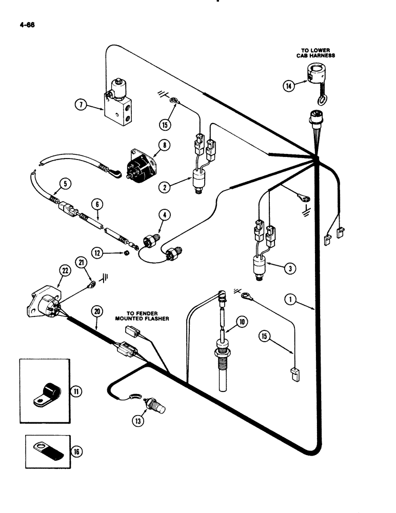 Схема запчастей Case IH 2294 - (4-066) - TRANSMISSION HARNESS (04) - ELECTRICAL SYSTEMS