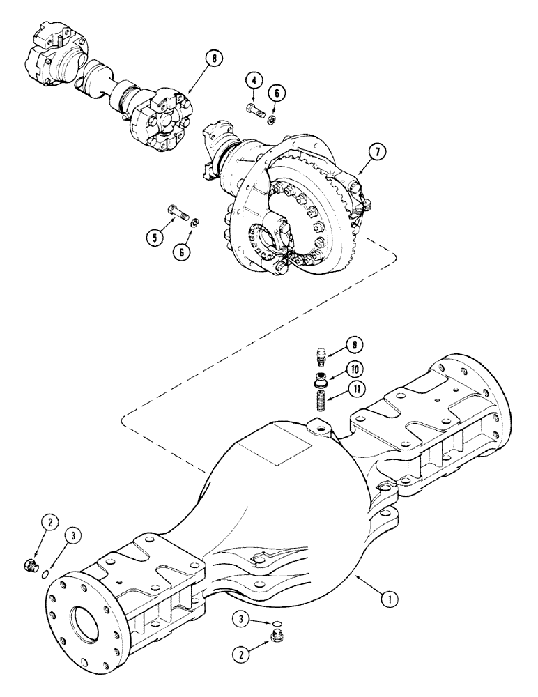 Схема запчастей Case IH 4694 - (6-184) - FRONT AXLE ASSEMBLY, NO SPIN DIFFERENTIAL (06) - POWER TRAIN