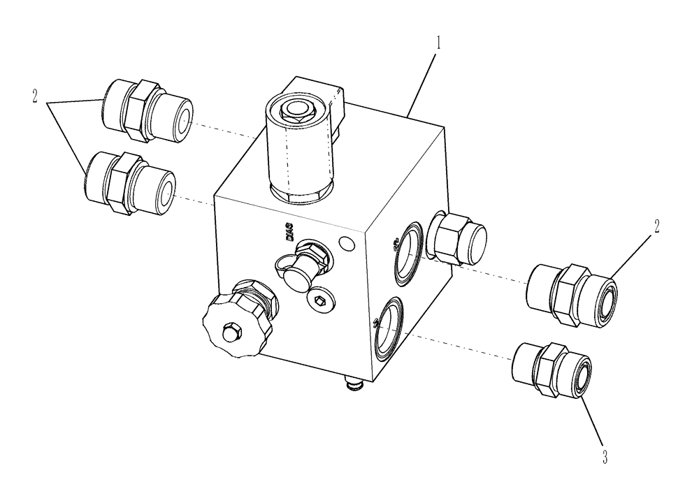 Схема запчастей Case IH AFX8010 - (K.64.D.14[1]) - SPREADER CONTROL VALVE, CONNECTORS K - Crop Processing