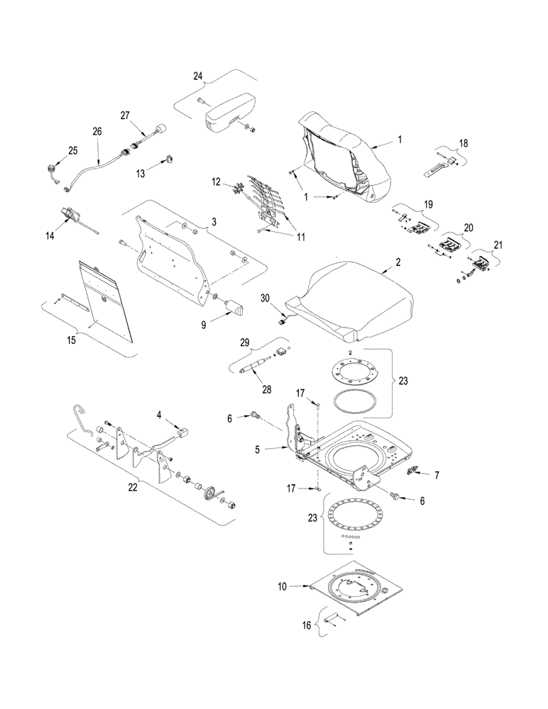 Схема запчастей Case IH STX275 - (09-26[01]) - SEAT - CUSHION ASSEMBLY, ASN JEE0106701 (09) - CHASSIS