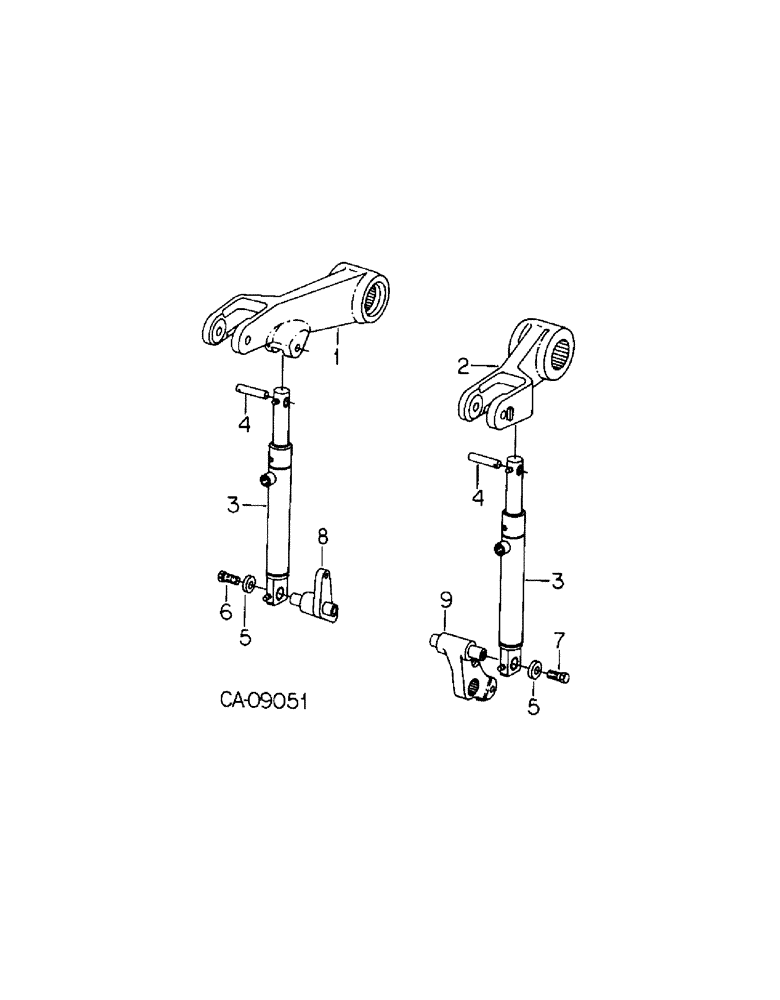 Схема запчастей Case IH 7288 - (09-06[A]) - FRAME, HITCH LIFT ASSIST, DOUBLE CYLINDERS, 7288 TRACTORS (12) - FRAME