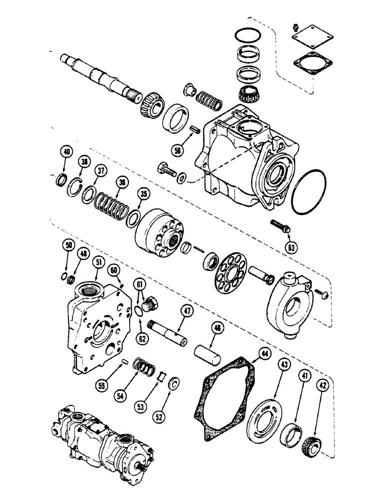 Схема запчастей Case IH 4690 - (8-268) - TRIPLE HYDRAULIC PUMP ASSEMBLY, PISTON PUMP SECTION (08) - HYDRAULICS