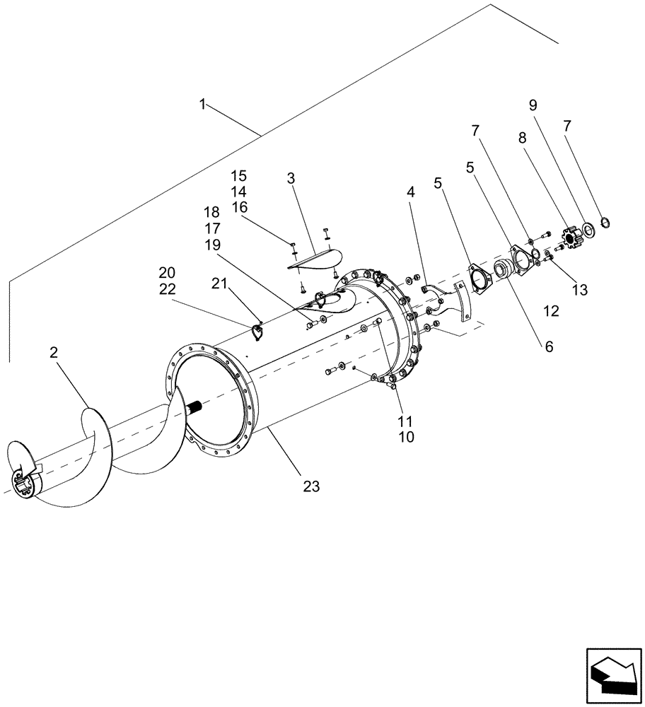 Схема запчастей Case IH 6130 - (80.180.14[01]) - EXTENSION, 3 FEET, UNLOADER TUBE ASSEMBLY (80) - CROP STORAGE/UNLOADING