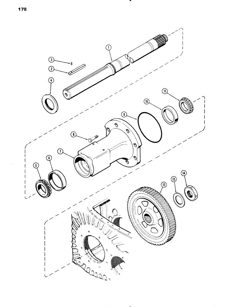 Схема запчастей Case IH 1090 - (178) - REAR AXLE, 96 INCH TREAD (06) - POWER TRAIN