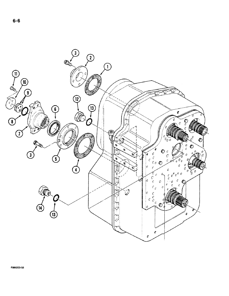 Схема запчастей Case IH 9280 - (6-06) - TRANSMISSION (CONTD) (06) - POWER TRAIN