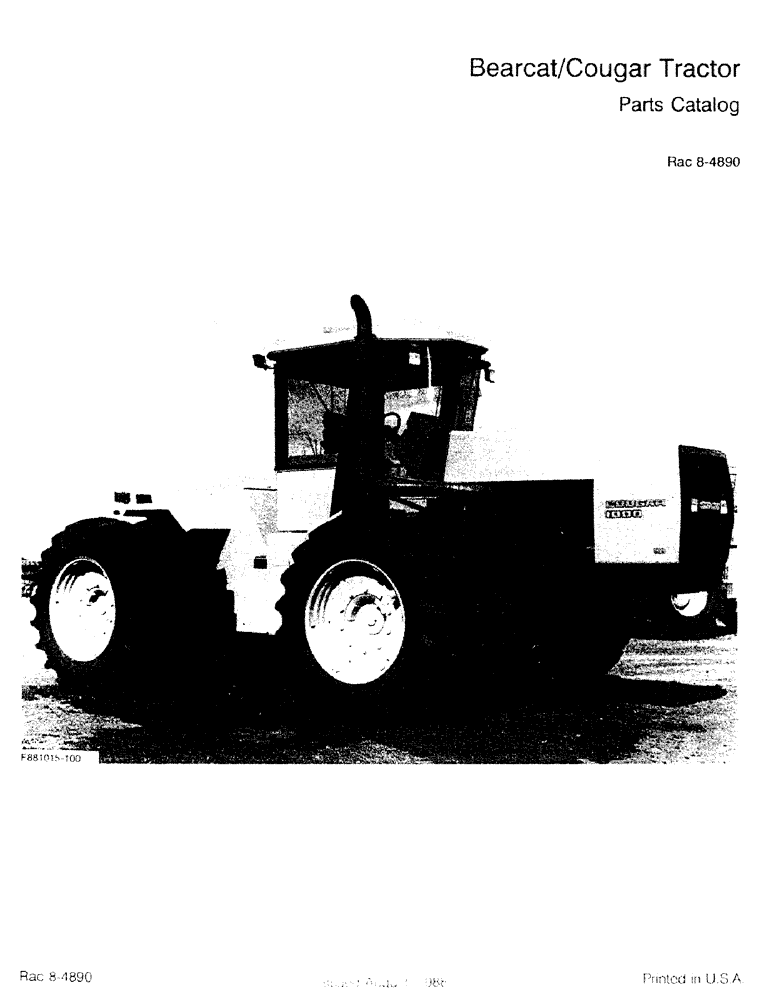 Схема запчастей Case IH STEIGER - (1-003) - BEARCAT AND COUGAR TRACTOR, PARTS CATALOG (00) - PICTORIAL INDEX