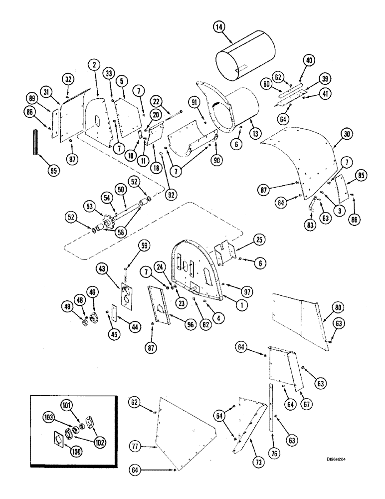 Схема запчастей Case IH 2166 - (9D-10) - GRAIN ELEVATOR HEAD, HORIZONTAL (16) - GRAIN ELEVATORS & AUGERS