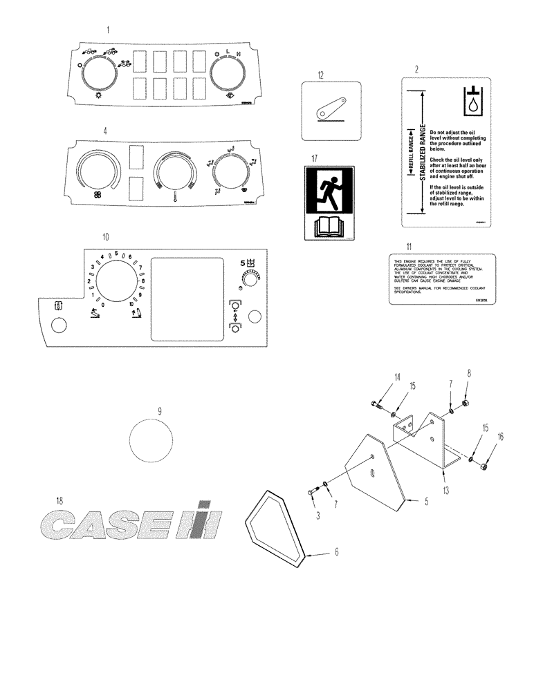 Схема запчастей Case IH STEIGER 385 - (09-68) - DECALS (09) - CHASSIS