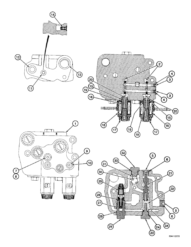 Схема запчастей Case IH 2144 - (8-32) - HEADER HEIGHT VALVE ASSEMBLY (07) - HYDRAULICS