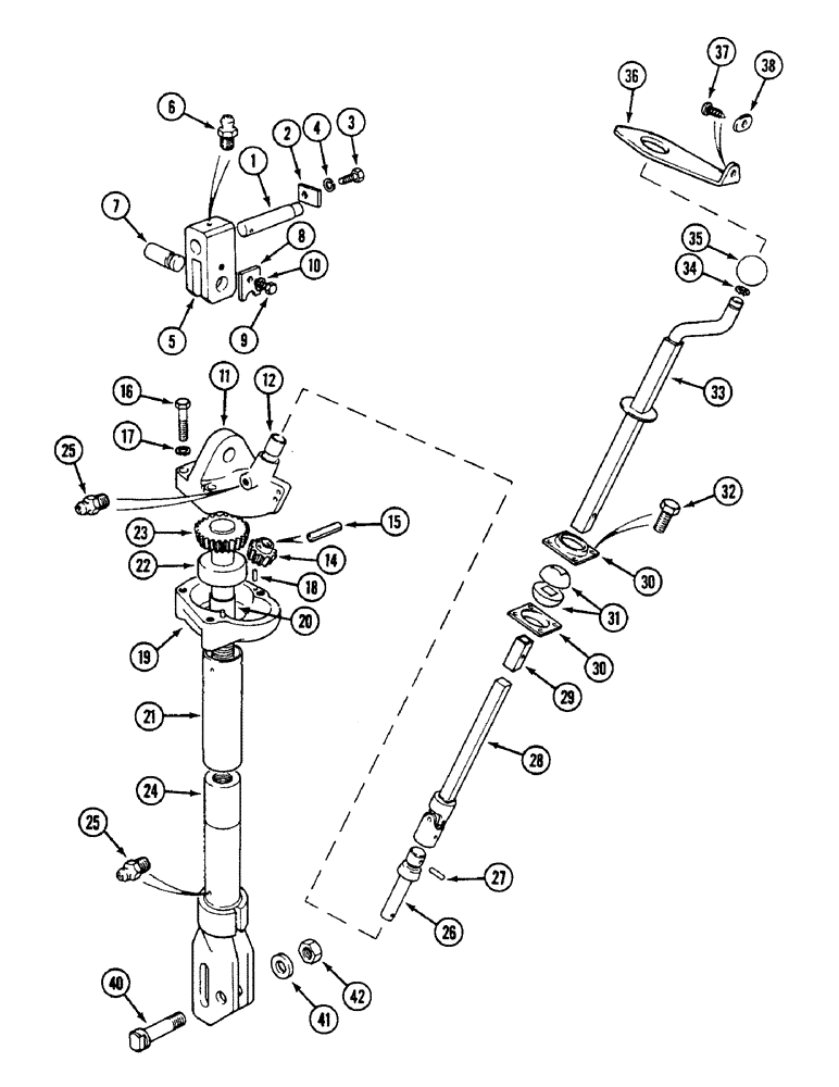 Схема запчастей Case IH 1594 - (9-324) - LEVELING LEVER ASSEMBLY, TRACTORS WITH CAB (09) - CHASSIS/ATTACHMENTS