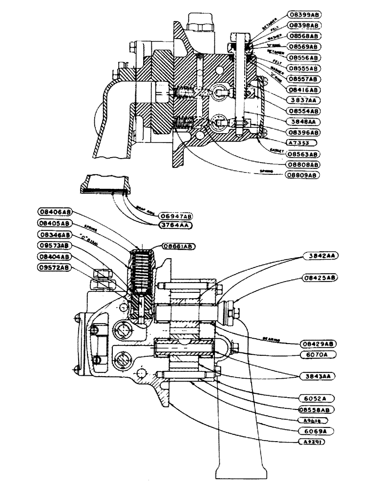 Схема запчастей Case IH 600-SERIES - (123) - HYDRAULIC CONTROL UNIT, HYDRAULIC VALVE AND PUMP ASSEMBLY (08) - HYDRAULICS