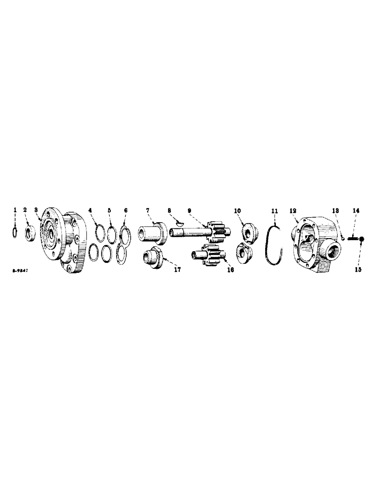 Схема запчастей Case IH 340 - (232) - HYDRAULIC SYSTEM, FRONT POWER TAKE-OFF HYDRAULIC PUMP, PESCO (07) - HYDRAULIC SYSTEM