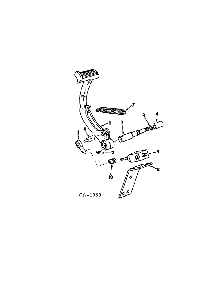 Схема запчастей Case IH 1066 - (07-61) - DRIVE TRAIN, FOOT-N-INCH CONTROLS (04) - Drive Train