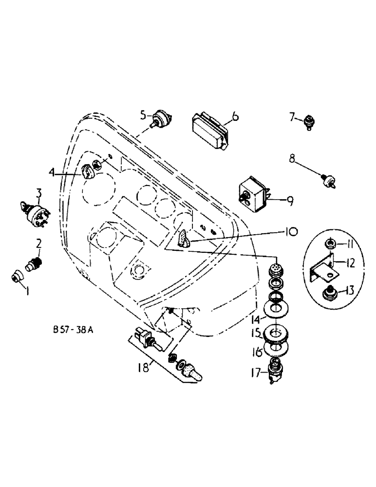 Схема запчастей Case IH 384 - (08-08) - ELECTRICAL, ELECTRICAL SWITCHES AND FUSES (06) - ELECTRICAL