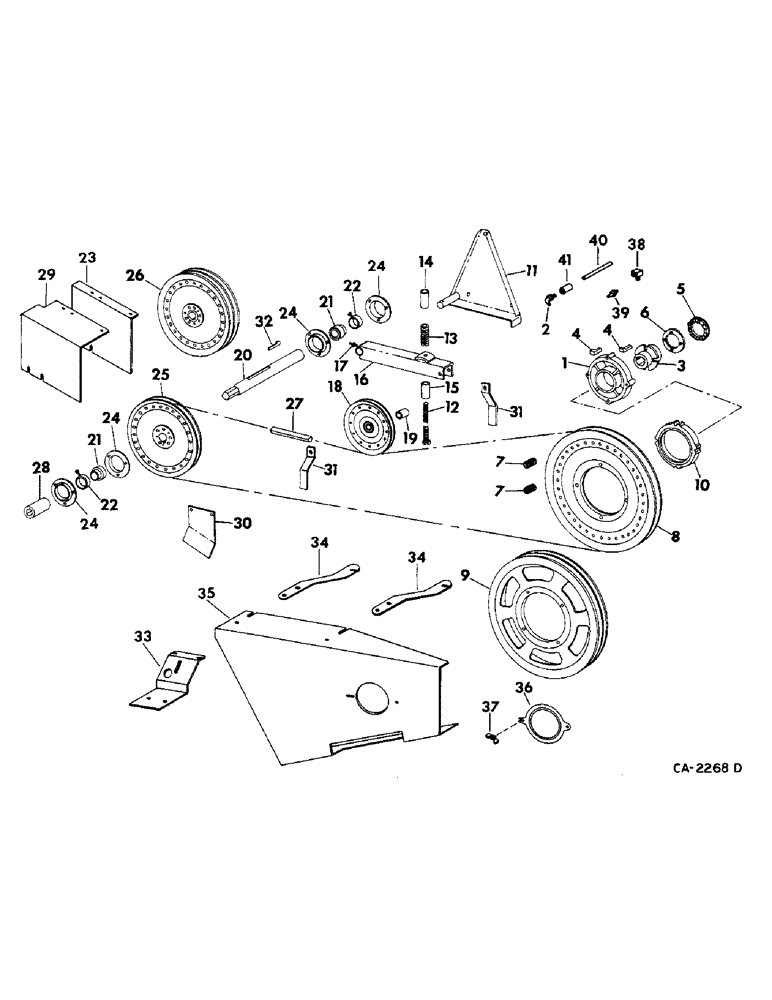 Схема запчастей Case IH 715 - (33-06) - FEEDER, FEEDER JACKSHAFT DRIVE (13) - FEEDER