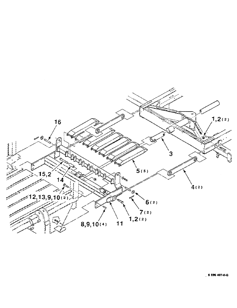 Схема запчастей Case IH 8581 - (10-08) - HITCH AND BALE SUPPORT ASSEMBLIES Accumulator