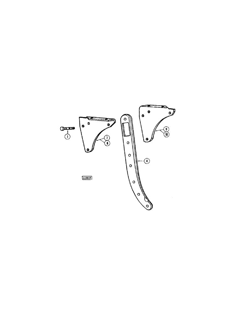 Схема запчастей Case IH MTA - (34[A]) - BEAM BRACKETS AND SHEAR BOLT STANDARDS, MA FIVE BOTTOM, 14 AND 16 INCH 