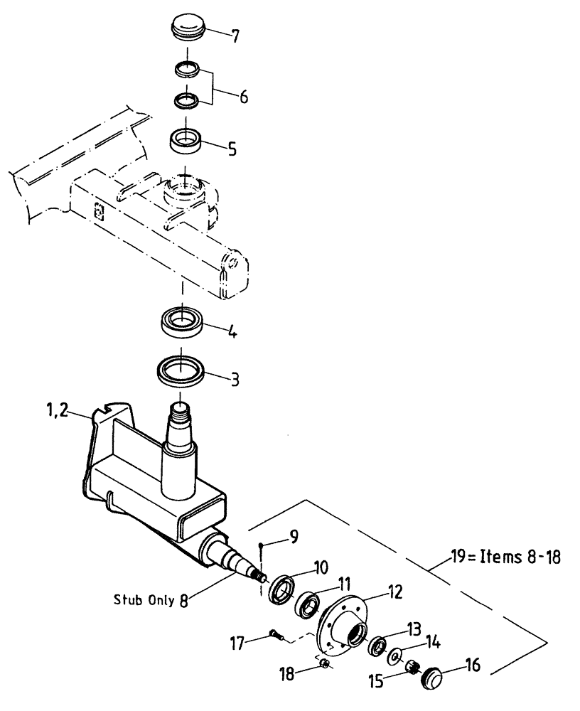 Схема запчастей Case IH AUSTOFT - (A01[35A]) - REAR PIVOTING LEG ASSEMBLY 