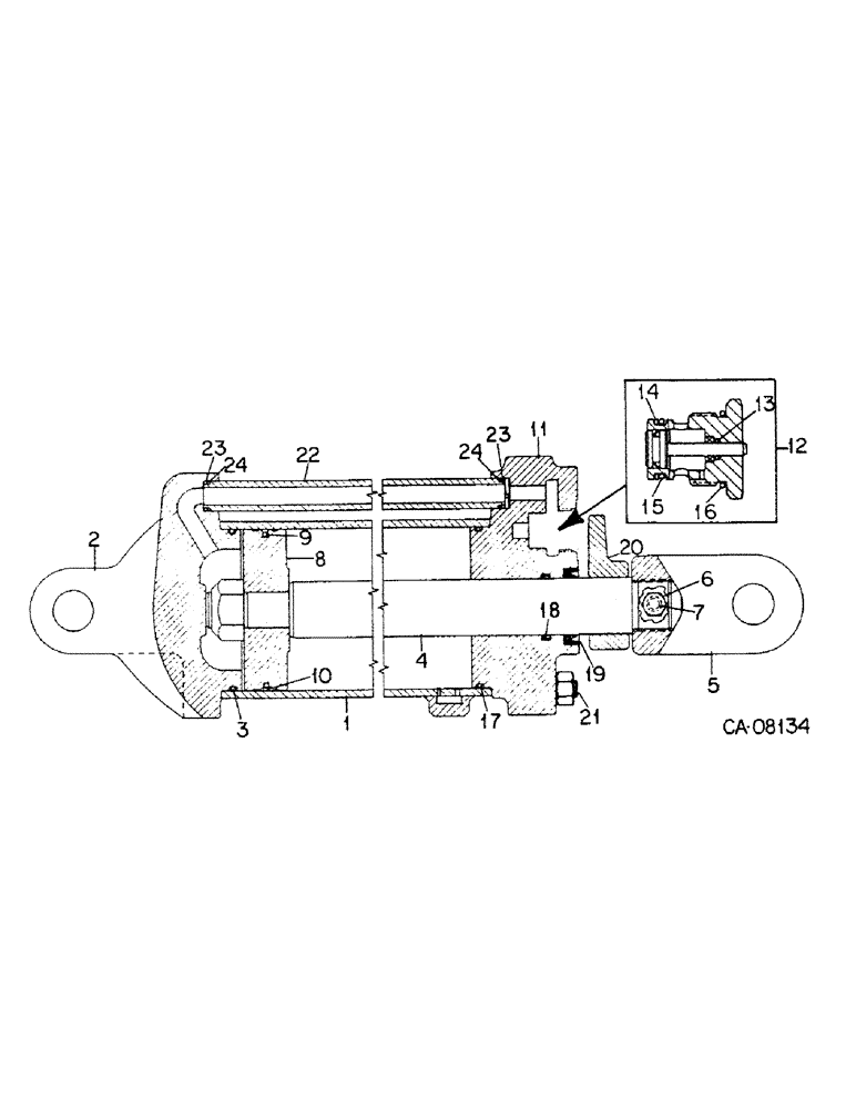 Схема запчастей Case IH 1200 - (P-13) - HYDRAULIC CYLINDER, 3-1/2 X 8 IN. DOUBLE ACTING 