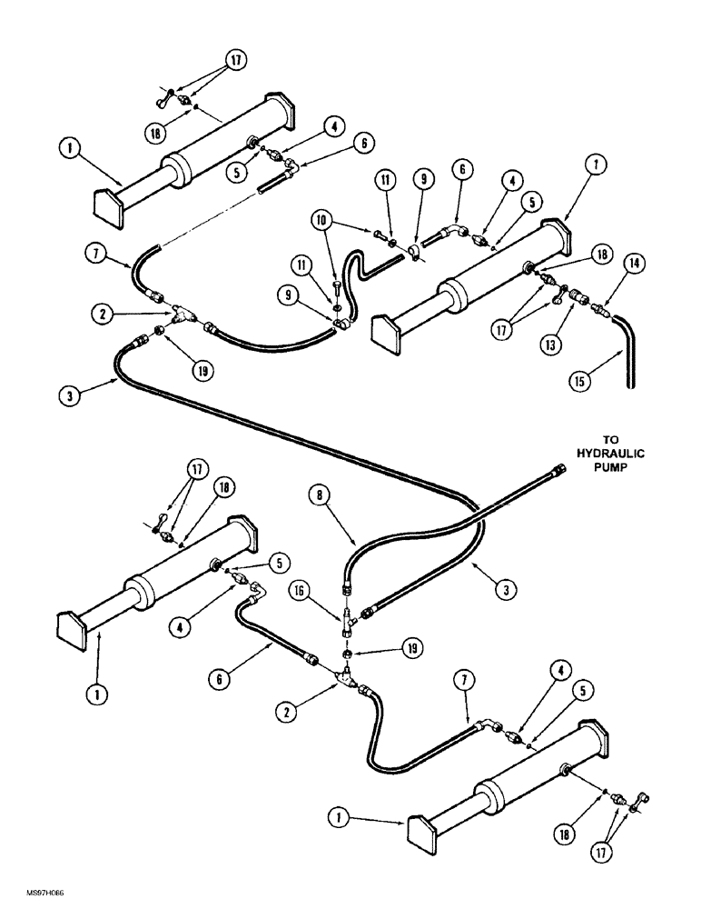 Схема запчастей Case IH 9380 QUADTRAC - (8-110) - TRACK TENSIONING HYDRAULICS, P.I.N. JEE0071001 AND AFTER (08) - HYDRAULICS