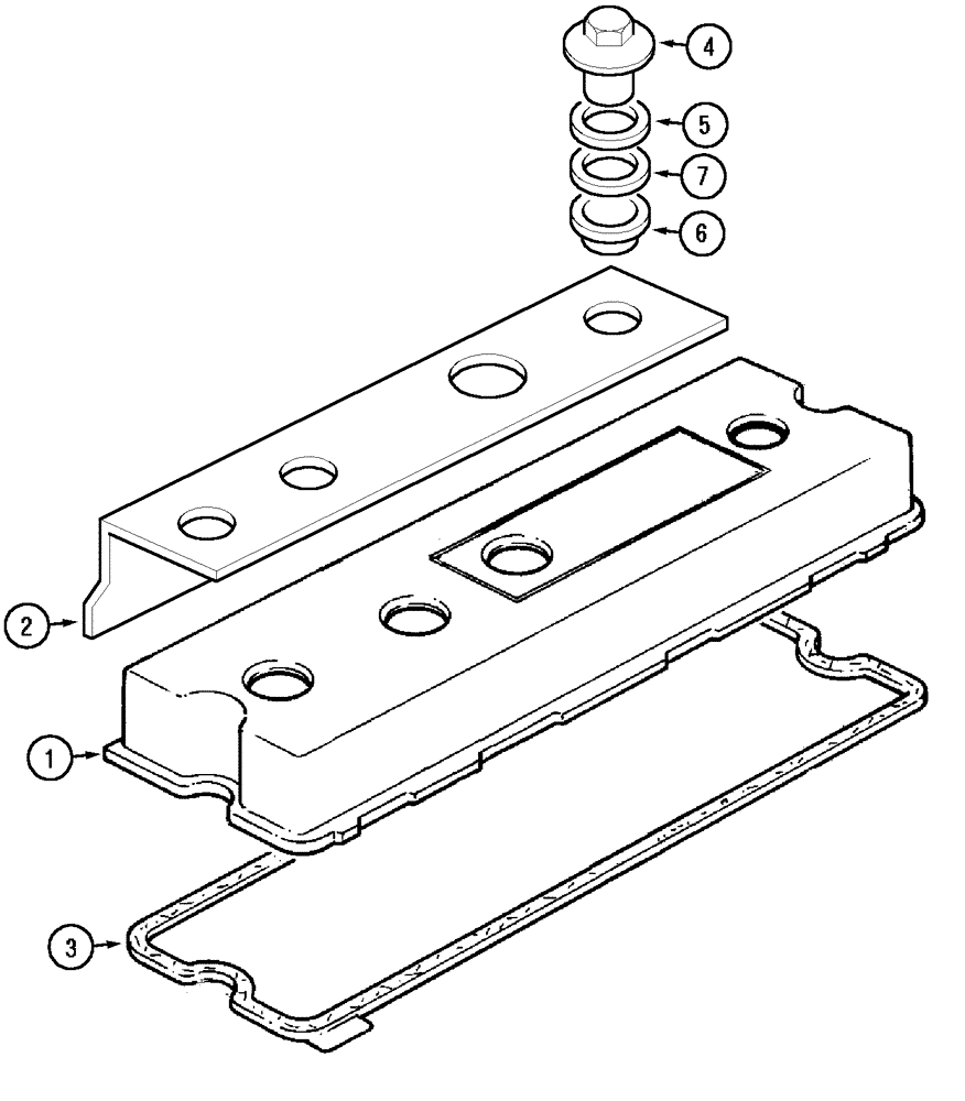 Схема запчастей Case IH MX80C - (02-27) - CYLINDER HEAD COVER (02) - ENGINE