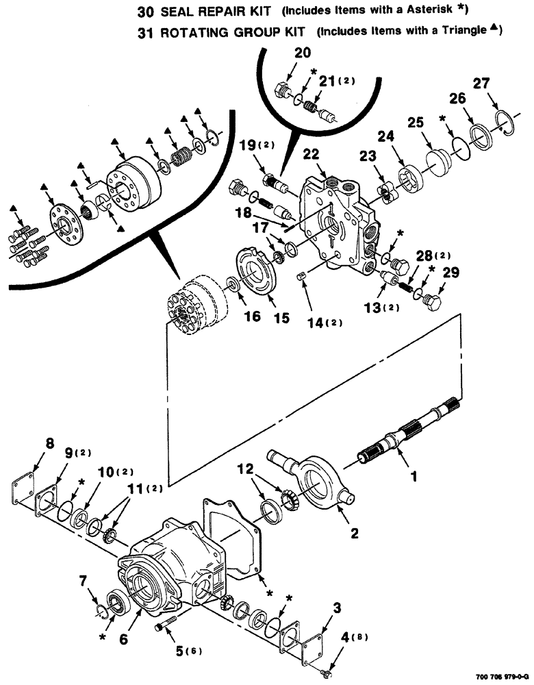 Схема запчастей Case IH 8860HP - (08-70) - HEADER DRIVE PUMP ASSEMBLY (35) - HYDRAULIC SYSTEMS