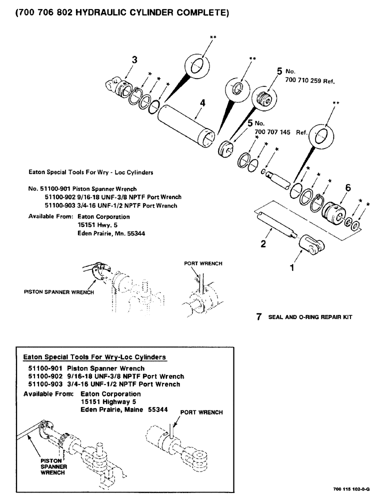 Схема запчастей Case IH 8370 - (8-20) - HYDRAULIC CYLINDER ASSEMBLY, HEADER LIFT, SLAVE (08) - HYDRAULICS