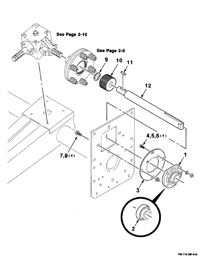 Схема запчастей Case IH 8455T - (2-06) - DRIVE SHAFT ASSEMBLY, CLUTCH Driveline