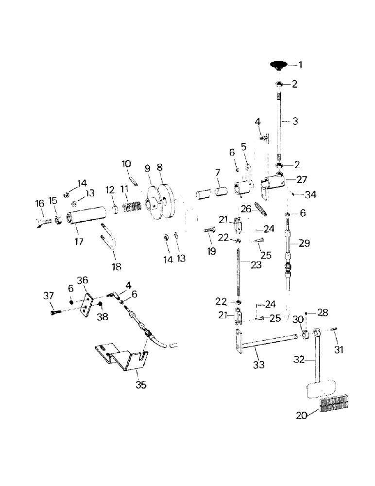 Схема запчастей Case IH RC210 - (01-11) - THROTTLE AND DECELERATOR (10) - CAB