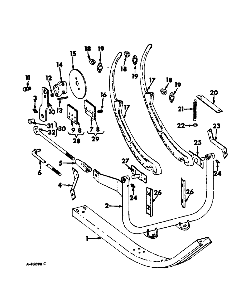 Схема запчастей Case IH 440 - (E-28) - NEEDLE AND NEEDLE GUARD, FOR TWINE BALERS 