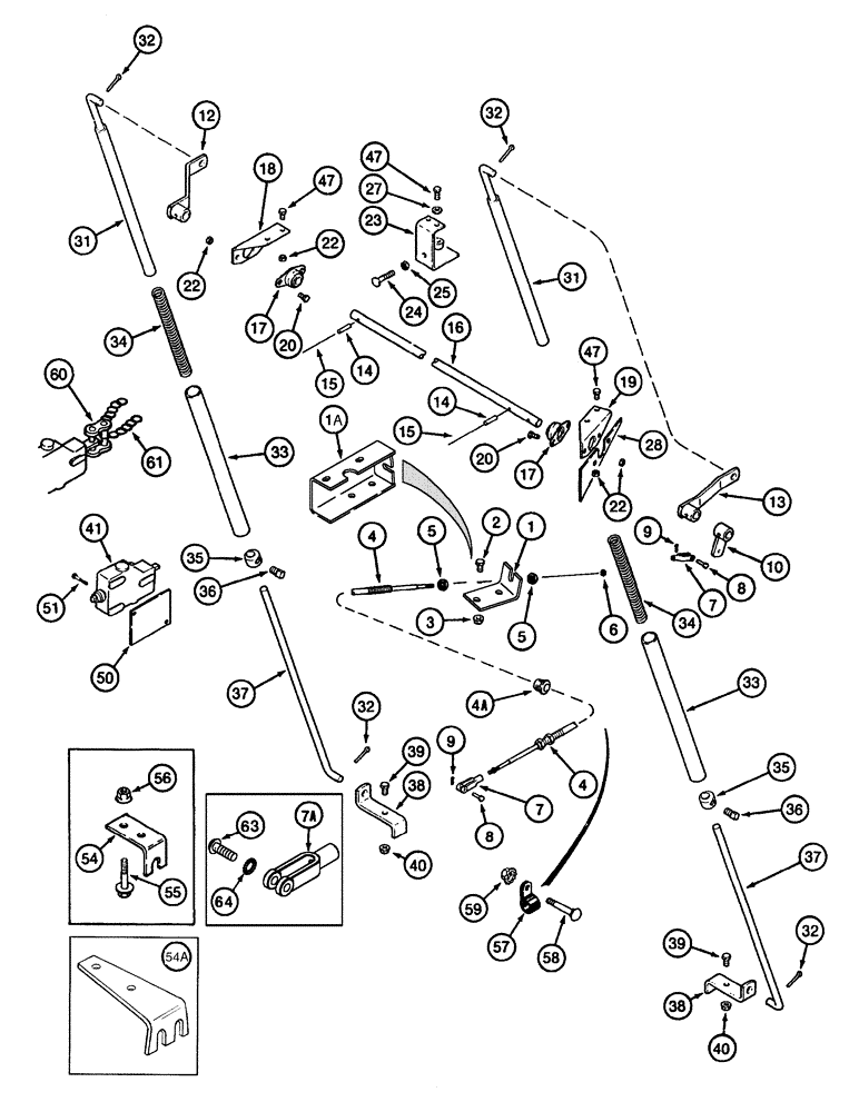 Схема запчастей Case IH 420 - (09A-29) - HEIGHT CONTROL LINKAGE (13) - PICKING SYSTEM