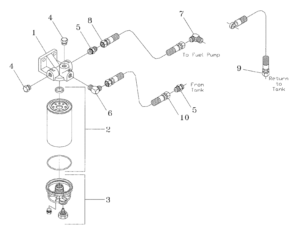 Схема запчастей Case IH 7700 - (C01[06]) - WATER SEPARATOR AND FUEL LINES, 6CT Engine & Engine Attachments