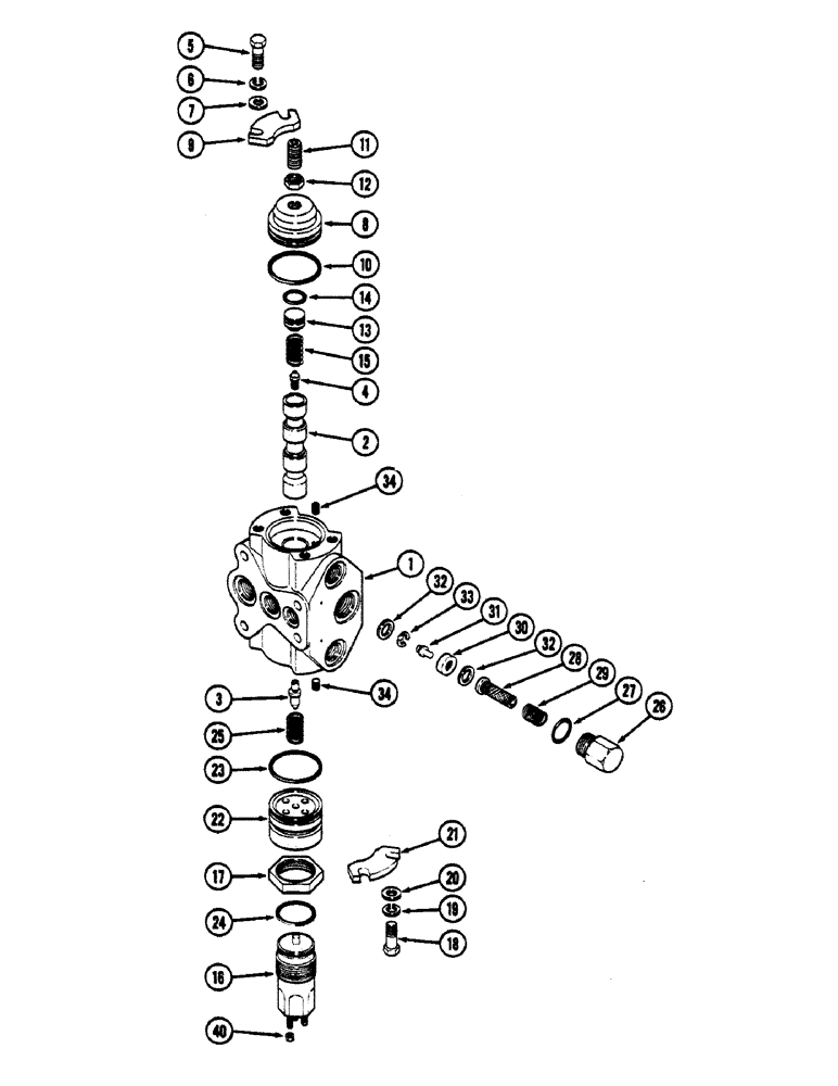 Схема запчастей Case IH 4694 - (5-136) - REAR STEERING CONTROL VALVE (05) - STEERING