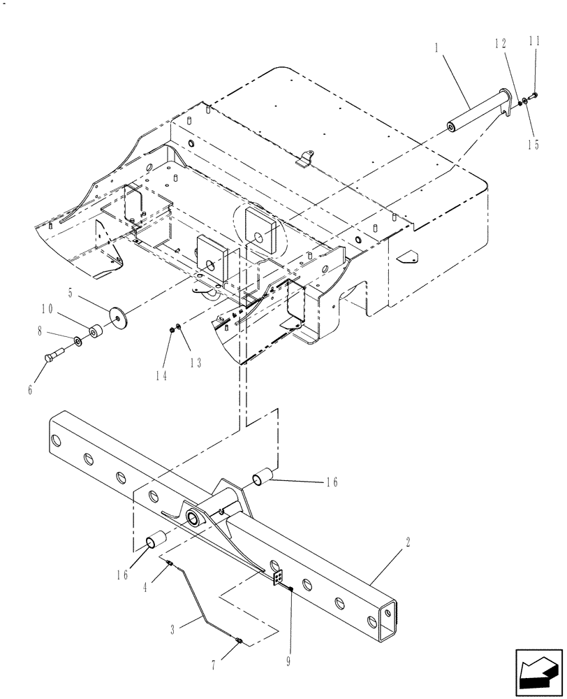 Схема запчастей Case IH WD1903 - (05.01[1]) - REAR AXLE, FROM PIN YBG664007 (05) - REAR AXLE