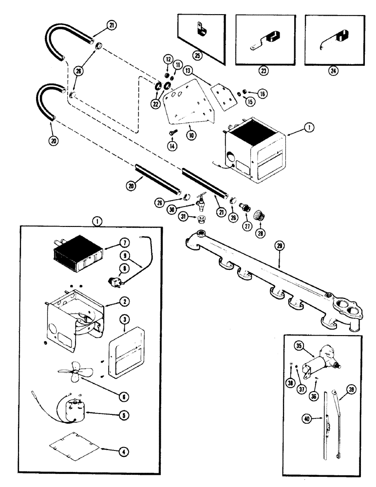 Схема запчастей Case IH 930-SERIES - (202) - CAB HEATER ATTACHMENT (09) - CHASSIS