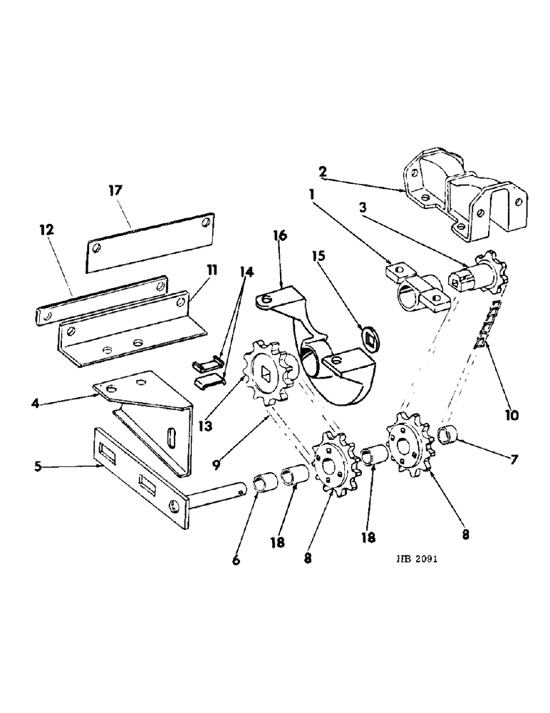 Схема запчастей Case IH 150 - (44) - GRASS HOPPER DRIVE UNIT FOR 16 X 10 MACHINES 