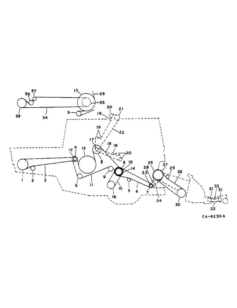 Схема запчастей Case IH 1482 - (02-03) - MISCELLANEOUS, PULLEY, BELT, SPROCKET AND CHAIN DIAGRAM, RIGHT SIDE Accessories & Attachments / Miscellaneous