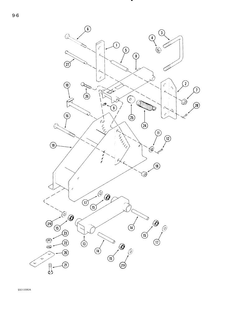 Схема запчастей Case IH 1840 - (9-06) - PARALLEL LINKAGE 