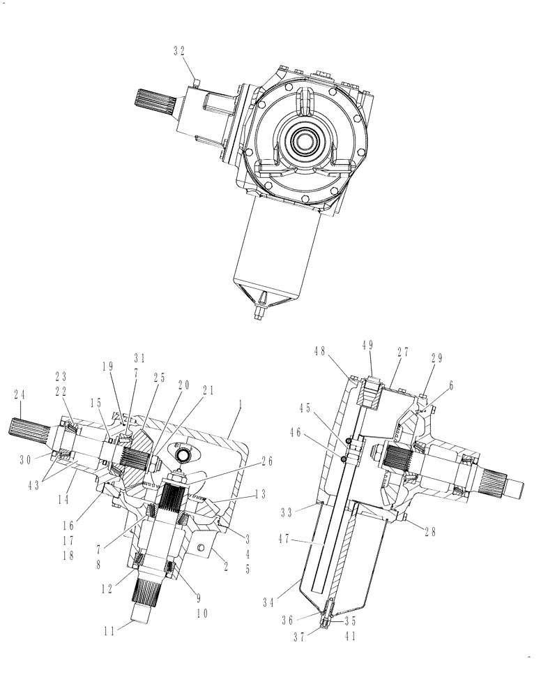 Схема запчастей Case IH 7130 - (60.165.06[02]) - GEAR CASE ASSEMBLY, HEAVY DUTY FEEDER DRIVE (60) - PRODUCT FEEDING