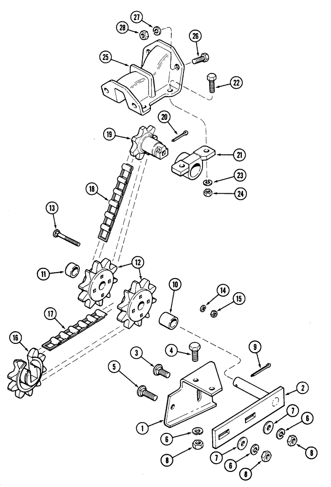 Схема запчастей Case IH 5300 - (9-102) - GRASS SEED ATTACHMENT, HIGH FRONT MOUNTED DRIVE (09) - CHASSIS