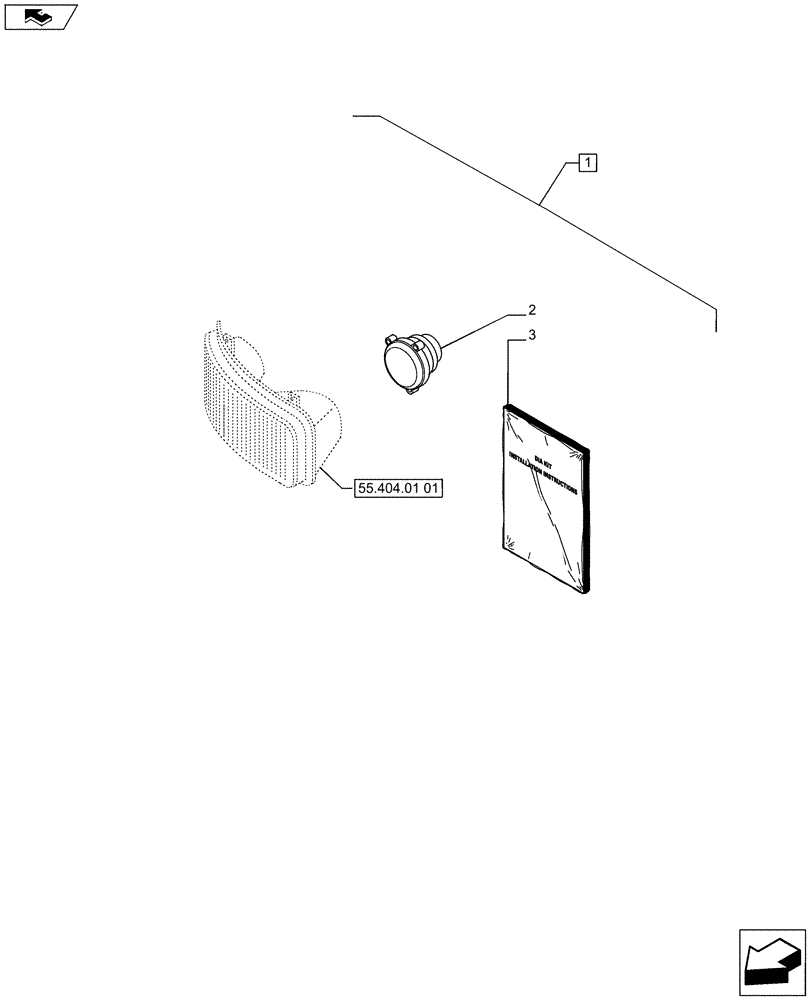Схема запчастей Case IH PUMA 215 - (88.055.14) - DIA KIT - HEADLAMPS (88) - ACCESSORIES