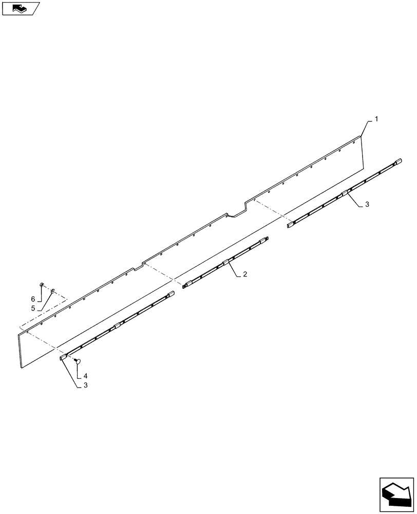 Схема запчастей Case IH RD163 - (58.120.05) - CURTAIN, GRASS SEED, 16 FT (58) - ATTACHMENTS/HEADERS