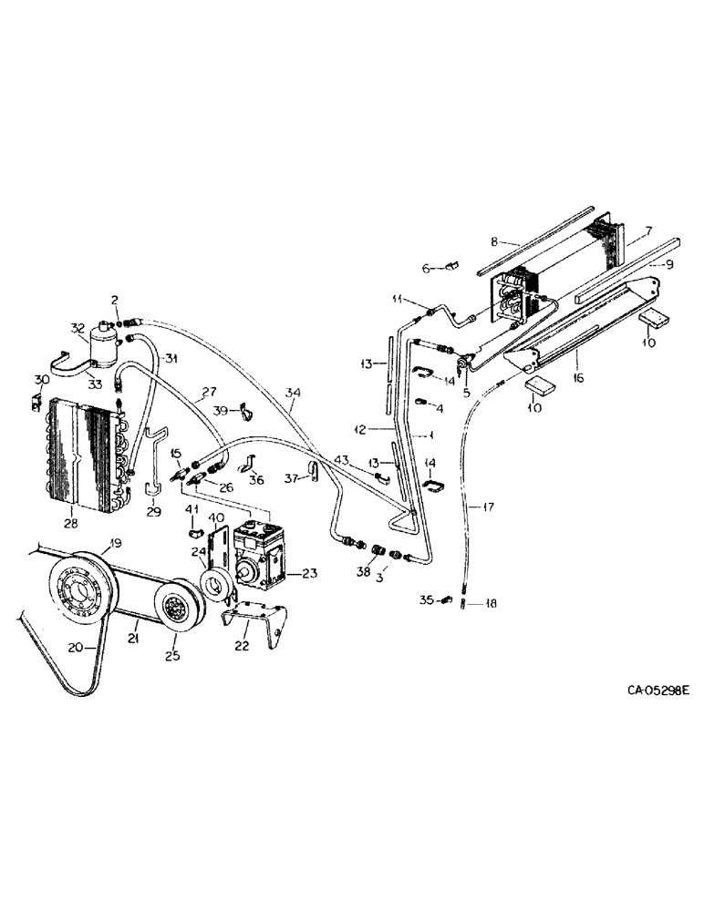 Схема запчастей Case IH 1586 - (13-38) - SUPERSTRUCTURE, AIR CONDITIONER, 1586 WITH SERIAL NO. 16257 AND BELOW (05) - SUPERSTRUCTURE