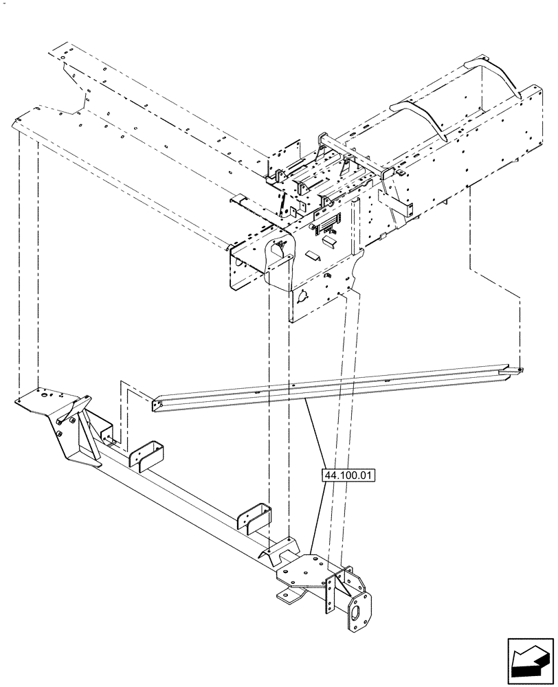 Схема запчастей Case IH SB521 - (00.000.44) - PICTORIAL INDEX, AXLE (00) - GENERAL & PICTORIAL INDEX