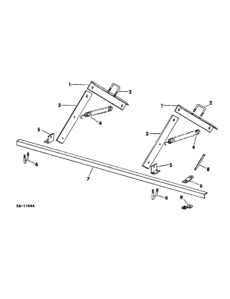 Схема запчастей Case IH 345 - (AH-7) - LEVELING BAR ATTACHMENT, PRODUCT GRAPHIC 