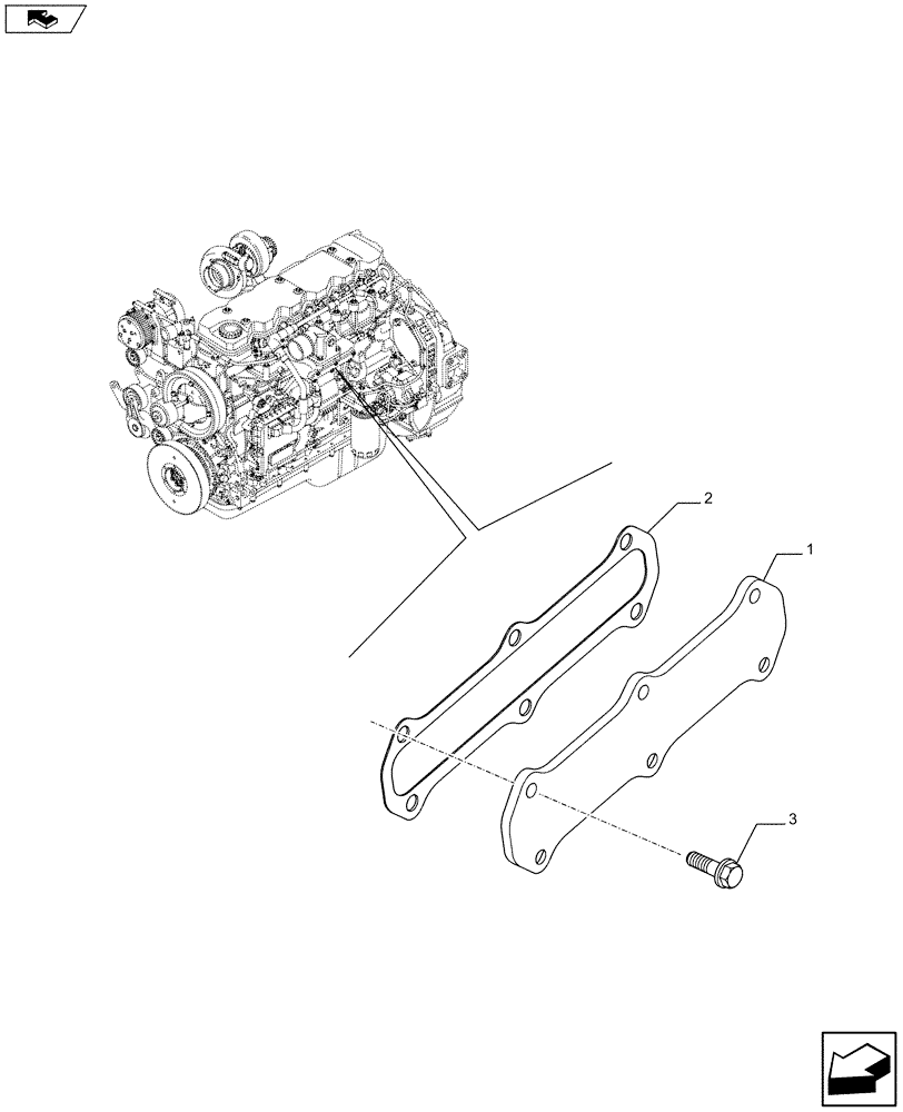 Схема запчастей Case IH F4HE9687G J104 - (10.408.02) - HEAT EXCHANGER - ENGINE (2854699) (10) - ENGINE